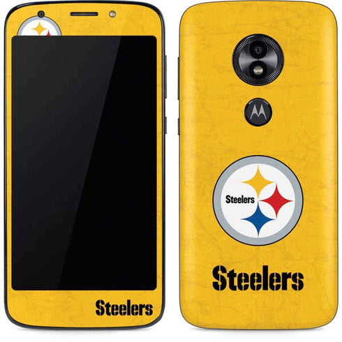 NFL Pittsburgh Steelers - Alternate Distressed Moto E5 Play Skin